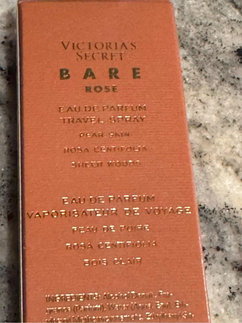 Victoria's Secret Bare Rosé Eau de Travel Spray - Pink, Black